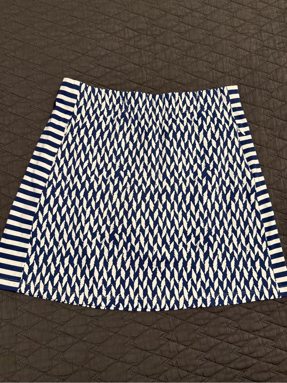 J. McLaughlin Navy and White Patterned Skort